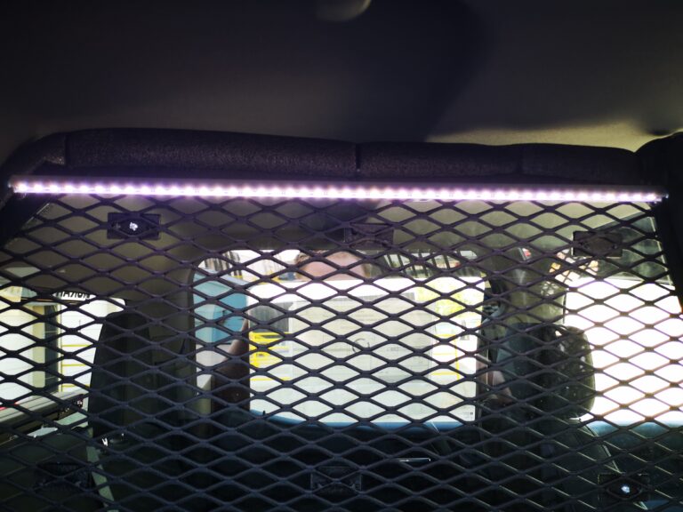 LED lighting strip to illuminate the prisoner area.