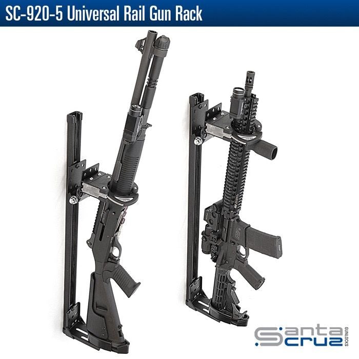 SANTA CRUZ GUN RACK RAIL W/ UNIVERSAL XL LOCK